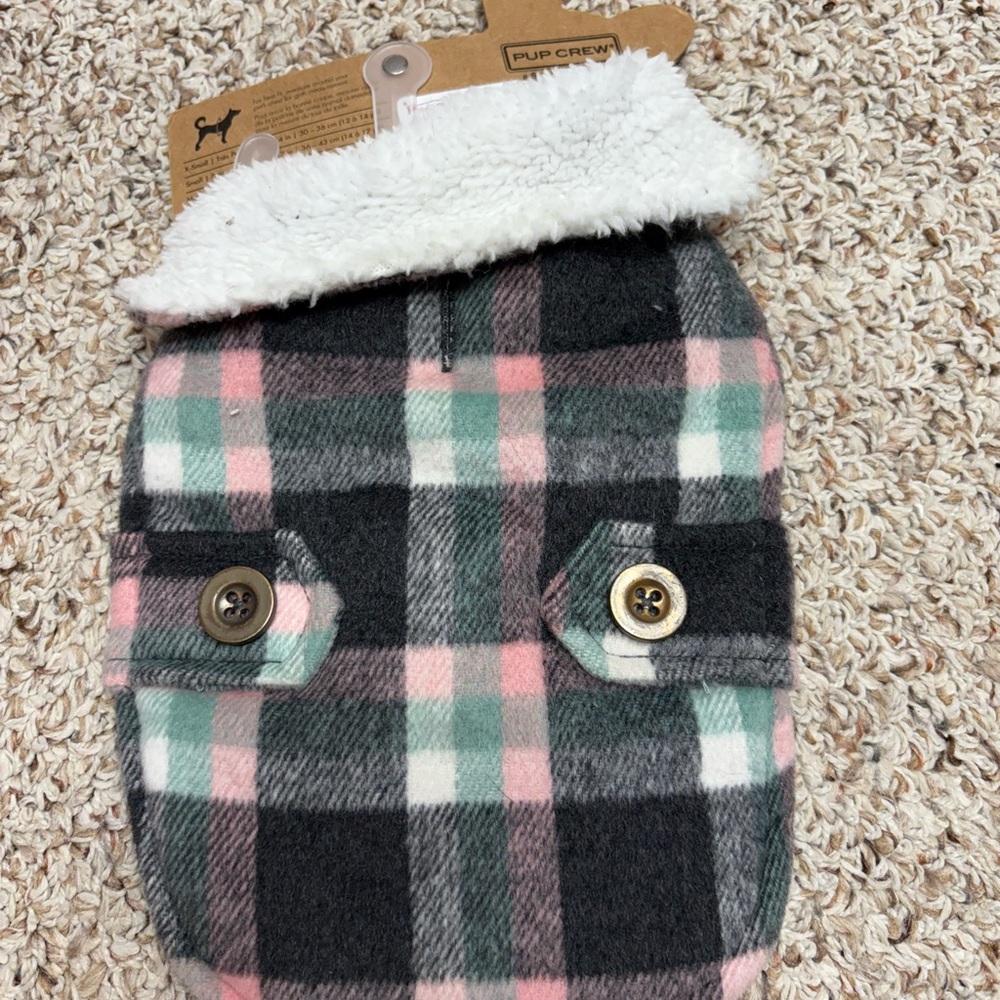 Plaid Fleece pet jacket